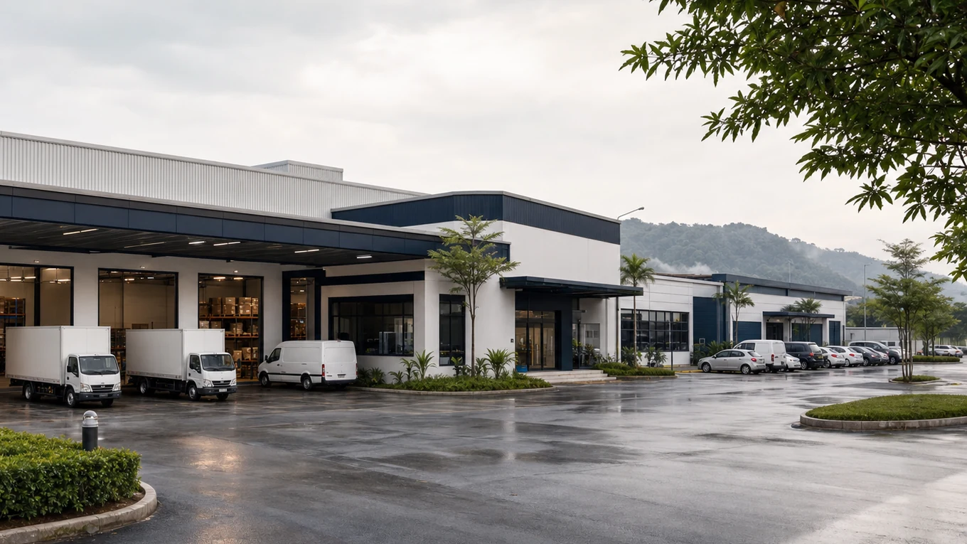 OMG Spare Parts facility and delivery vehicles